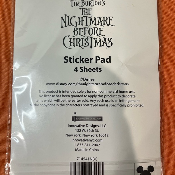 Disney The Nightmare Before Christmas Sticker Pad - Black and White - Picture 2 of 7